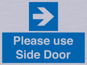 Please use Side Door (arrow Right) 